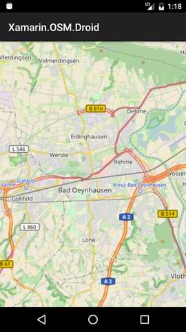 Image of a standard looking Open Street Map map