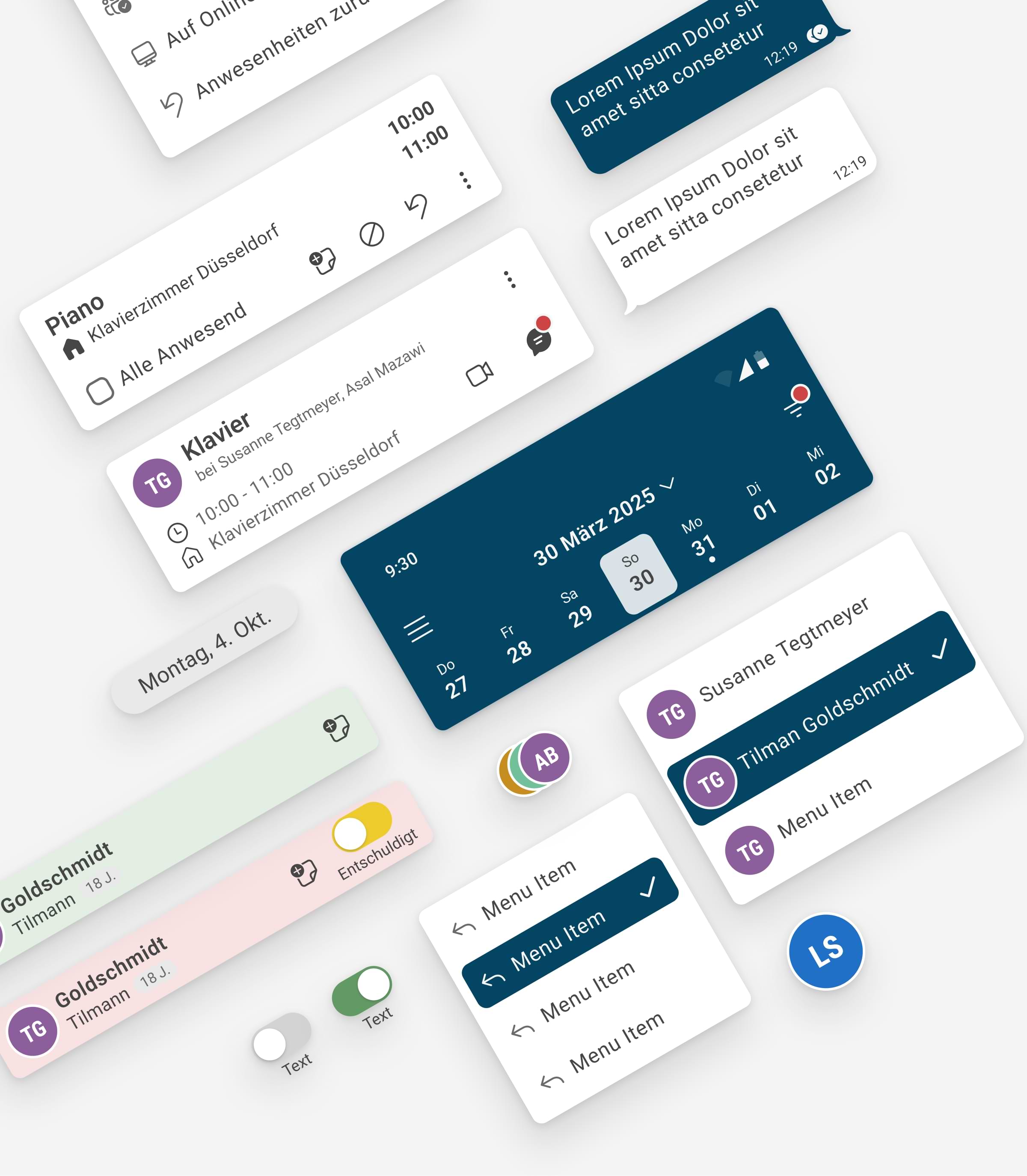 Ein Wireframe einer mobilen App, der den UI-Design-Prozess bei Cayas Software illustriert.
